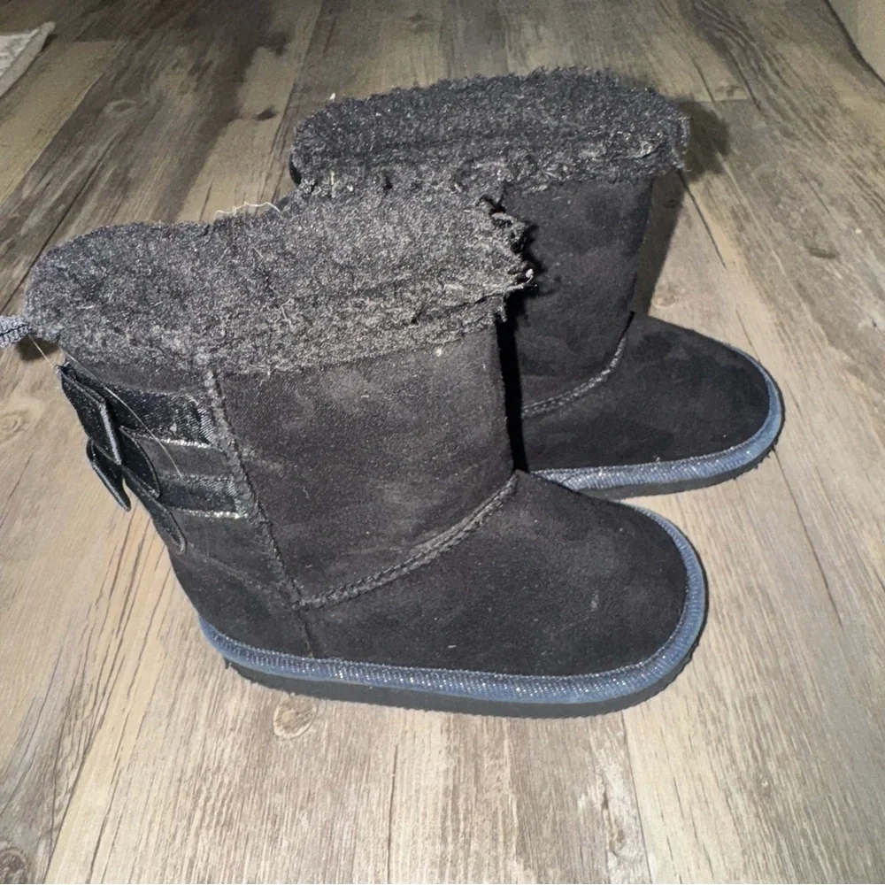 Suede Booties with Bow